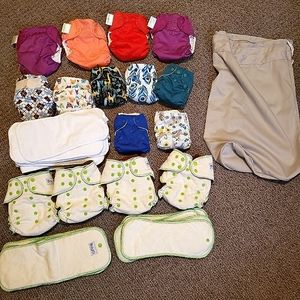 Cloth diaper variety lot - 15 diapers from BumGenius, Thirsties & Bayrli